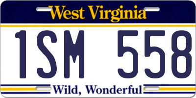 WV license plate 1SM558