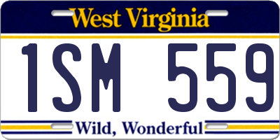 WV license plate 1SM559