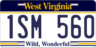 WV license plate 1SM560
