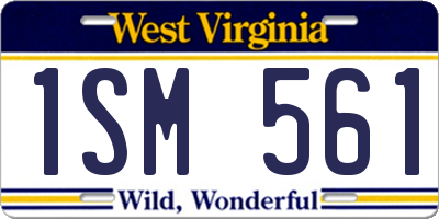 WV license plate 1SM561