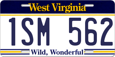 WV license plate 1SM562