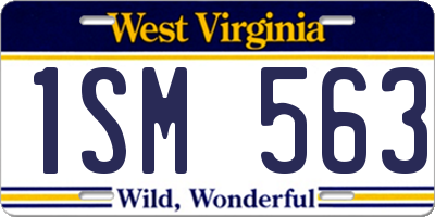 WV license plate 1SM563