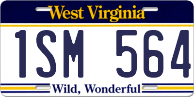 WV license plate 1SM564