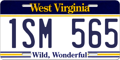 WV license plate 1SM565