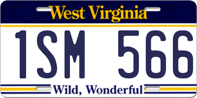 WV license plate 1SM566