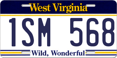 WV license plate 1SM568