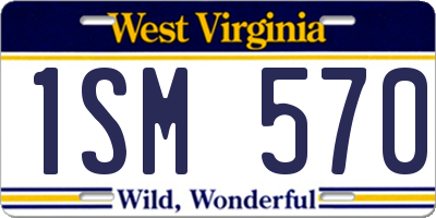 WV license plate 1SM570
