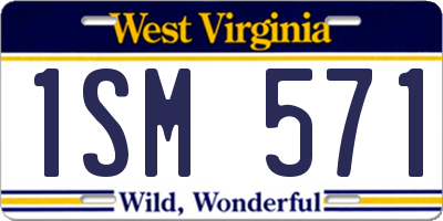 WV license plate 1SM571
