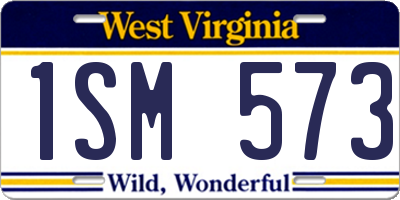 WV license plate 1SM573