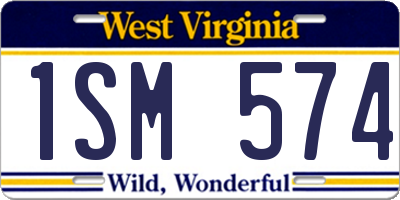 WV license plate 1SM574