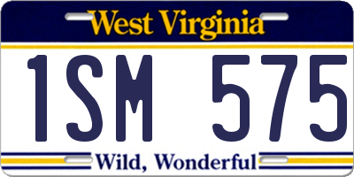 WV license plate 1SM575