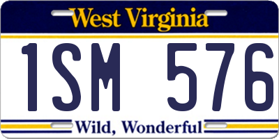 WV license plate 1SM576