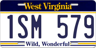 WV license plate 1SM579
