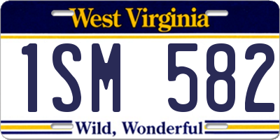 WV license plate 1SM582