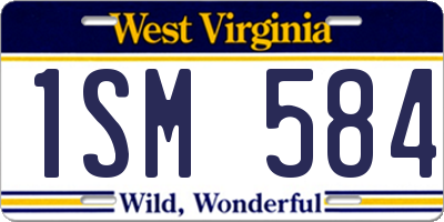 WV license plate 1SM584