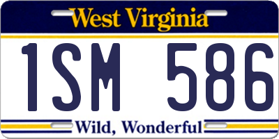 WV license plate 1SM586