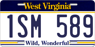 WV license plate 1SM589