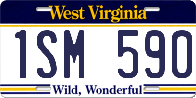 WV license plate 1SM590