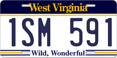 WV license plate 1SM591