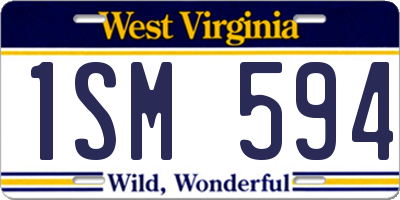 WV license plate 1SM594