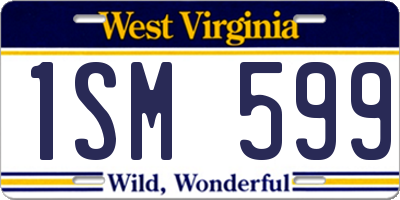 WV license plate 1SM599