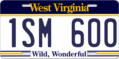WV license plate 1SM600