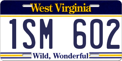 WV license plate 1SM602
