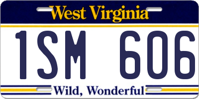 WV license plate 1SM606