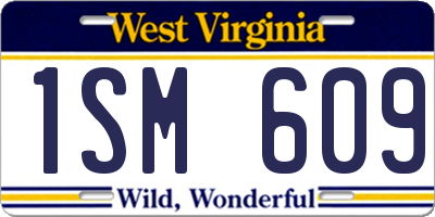 WV license plate 1SM609