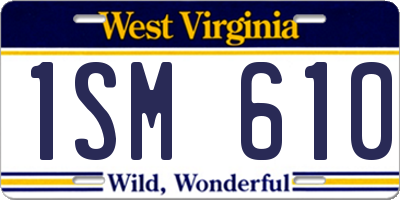 WV license plate 1SM610