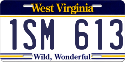 WV license plate 1SM613