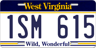 WV license plate 1SM615