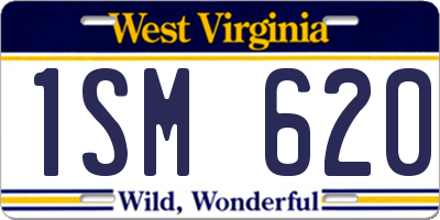 WV license plate 1SM620