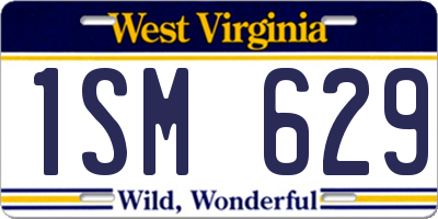 WV license plate 1SM629