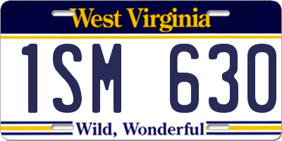 WV license plate 1SM630