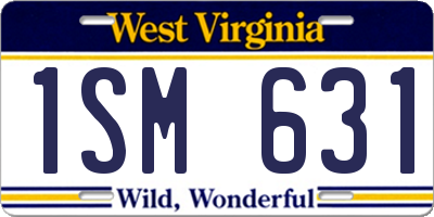 WV license plate 1SM631