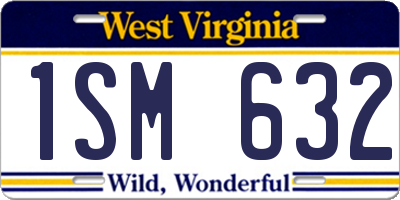 WV license plate 1SM632