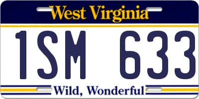 WV license plate 1SM633