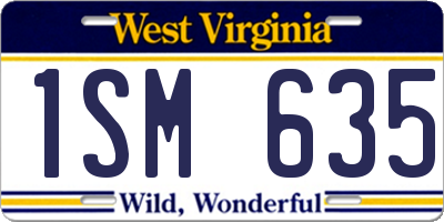 WV license plate 1SM635