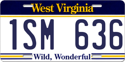 WV license plate 1SM636