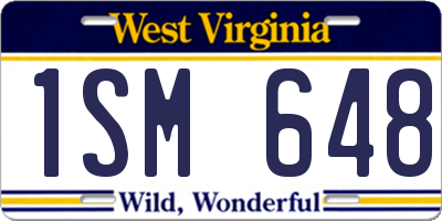 WV license plate 1SM648