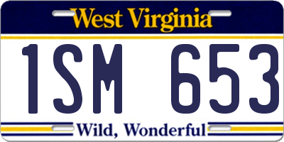 WV license plate 1SM653