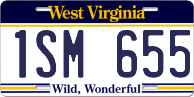 WV license plate 1SM655