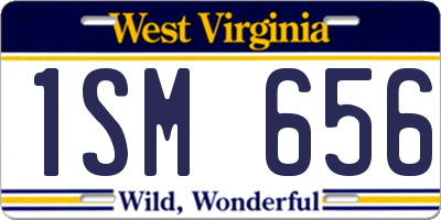 WV license plate 1SM656