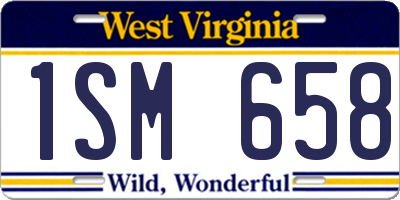 WV license plate 1SM658