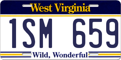WV license plate 1SM659