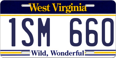 WV license plate 1SM660