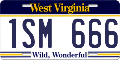 WV license plate 1SM666