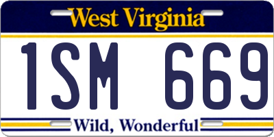 WV license plate 1SM669