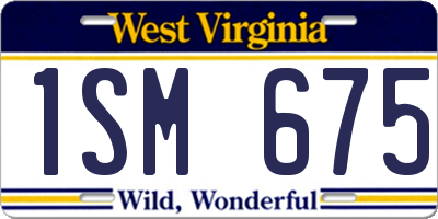 WV license plate 1SM675